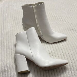 Sugar White Ankle Boots